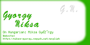gyorgy miksa business card